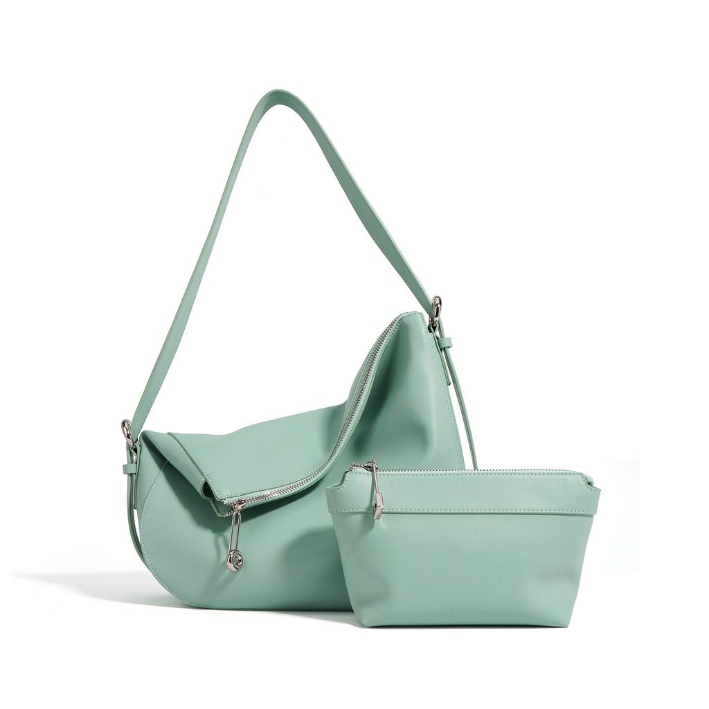 Cowhide Tote Bag Women's Large-capacity New Commuter Shoulder Messenger Bag