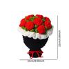 Crochet Rose Flower Bouquet,Creative Sturdy Table Centerpiece Woven Finished Handmade Knitted for Home Festival Party Wife Women