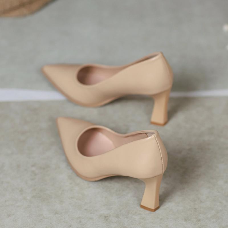 Wildleder High Heels Bequem Atmungsaktiv Frühling und Sommer Damenschuhe