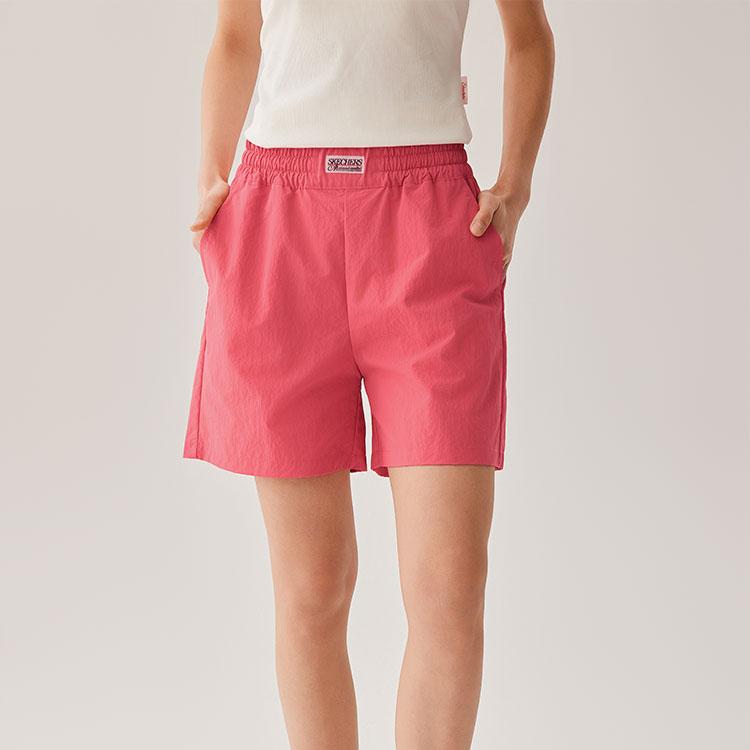 Skechers Fashionable Versatile Breathable Loose Five-Point Casual Shorts Women shorts Paradise-Pink L225W108-01N1