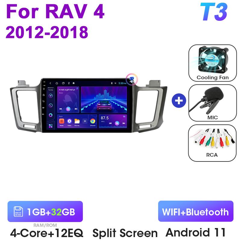 2 Din Android 12 Car Radio For Toyota RAV4 RAV 4 2012-2018 Multimedia Video Player GPS 4G Carplay Auto Stereo RDS DSP Head Unit