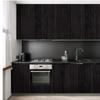 Self-Adhesive Black Wood Grain PVC Wallpaper - Simulation Texture Wall Covering Material