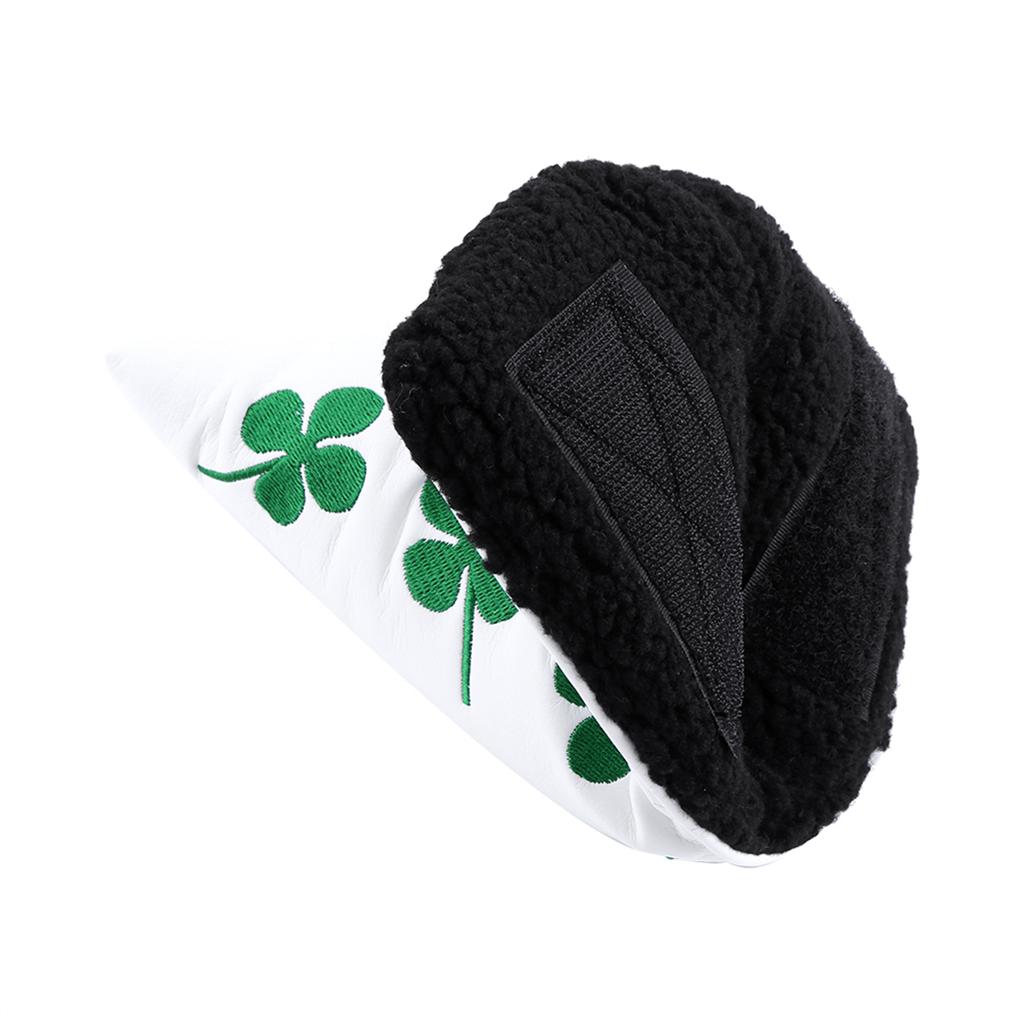 PU Putter Cover Four Leaf Headcover Accessory For Activity(black)