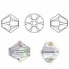 4mm Crystal Bicone Beads 100PCS Faceted Glass Beads Rainbow Loose Craft Beads for Bracelet Necklace Earring Keychain Making DIY