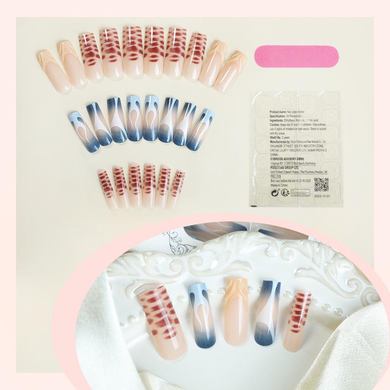 

3D Носимый Нейл-арт: Ручная работа с дизайном пламени, леопарда и питона