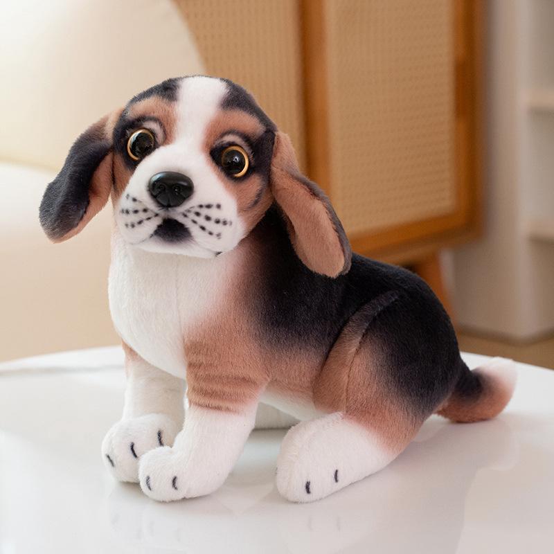 Cute simulation puppy dog spotted dog doll plush toy husky doll home decoration children's rag doll
