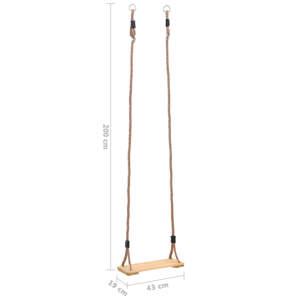 Holz-Schaukelbrett 200 cm Massives Kiefernholz