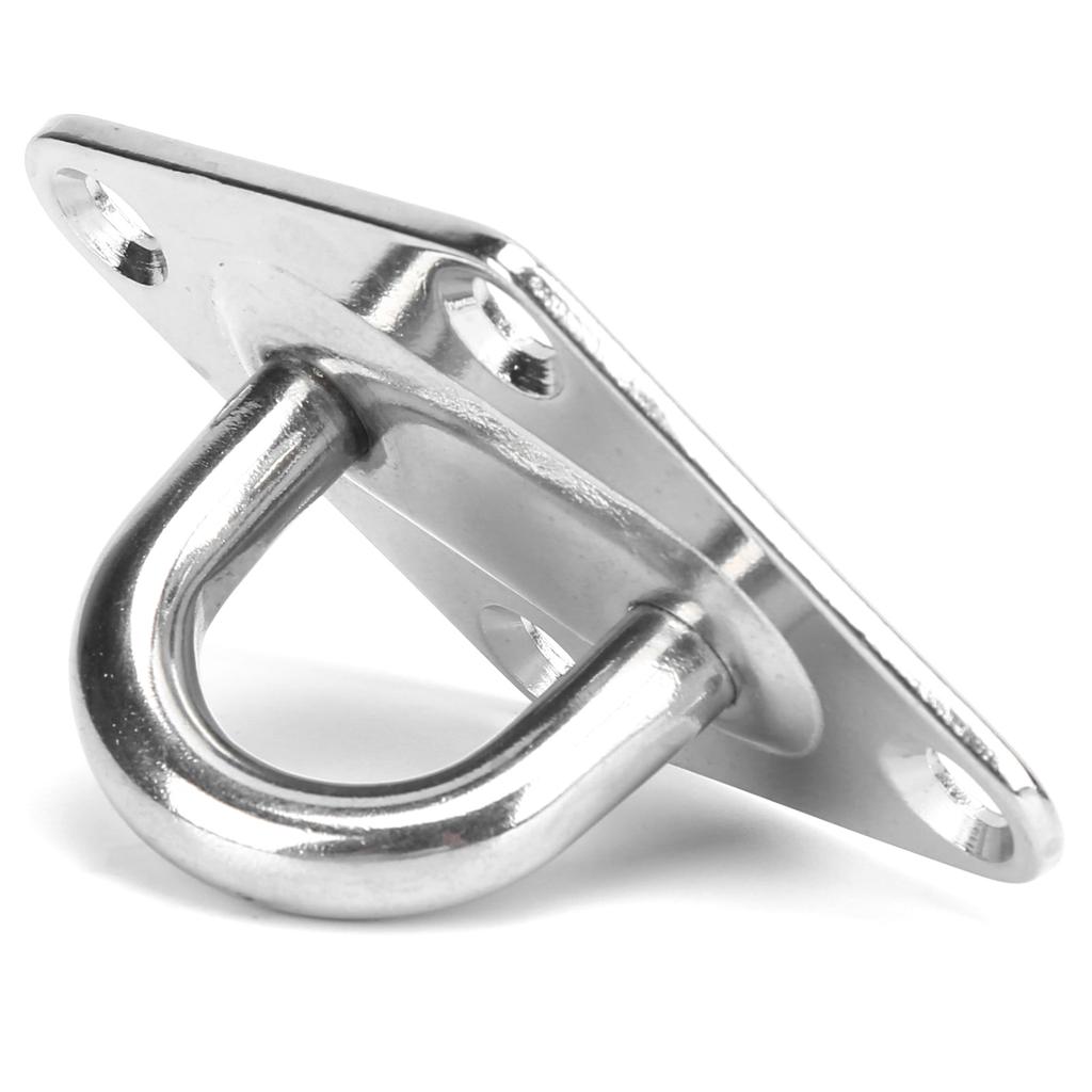 4PCS 8MM Eye Plate Diamond Shaped Ceiling Hook Pad Staple Hook Loop Marine Hardware Yacht Accessories