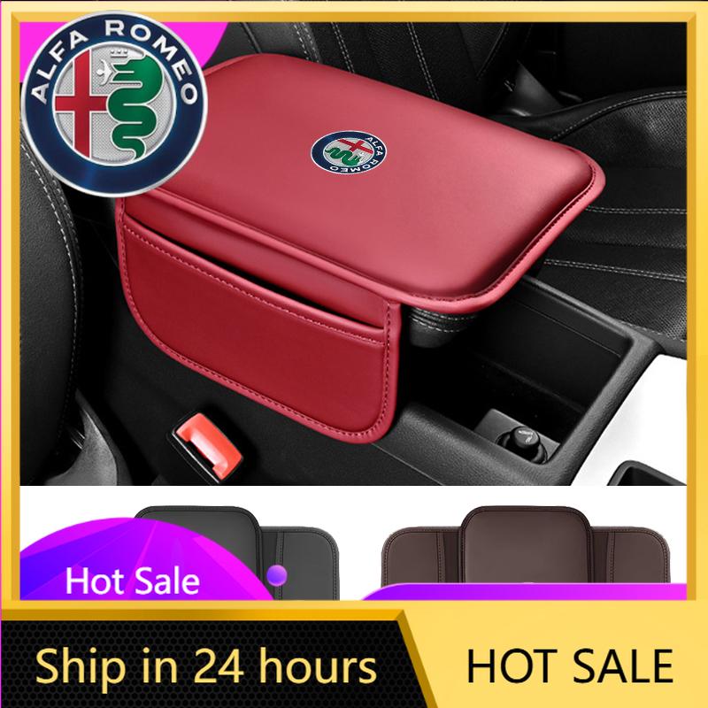 Car Stickers For Alfa Romeo Car Seat Armrest Box Protector Cushion Storage Box Cover Pad For Alfa Romeo 159 Giulietta Giulia 147