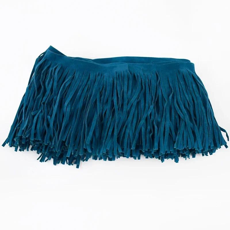2Meters Fringe Ribbon 10-30cm Leather Suede Tassel Lace for Dresses Decoration Handbag Luggage Trimming Sewing Accessories
