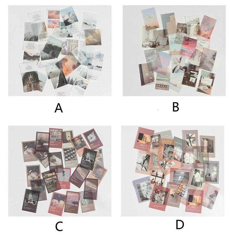 40 Pcs /pack Travel Scenery Label Stickers Decorative Stationery Stickers Scrapbooking Diy Diary Album Label Sealing Stickers
