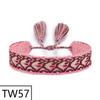 Handmade Bohemian Embroidered Logo Tassel Bracelet - Ethnic Style Friendship Band