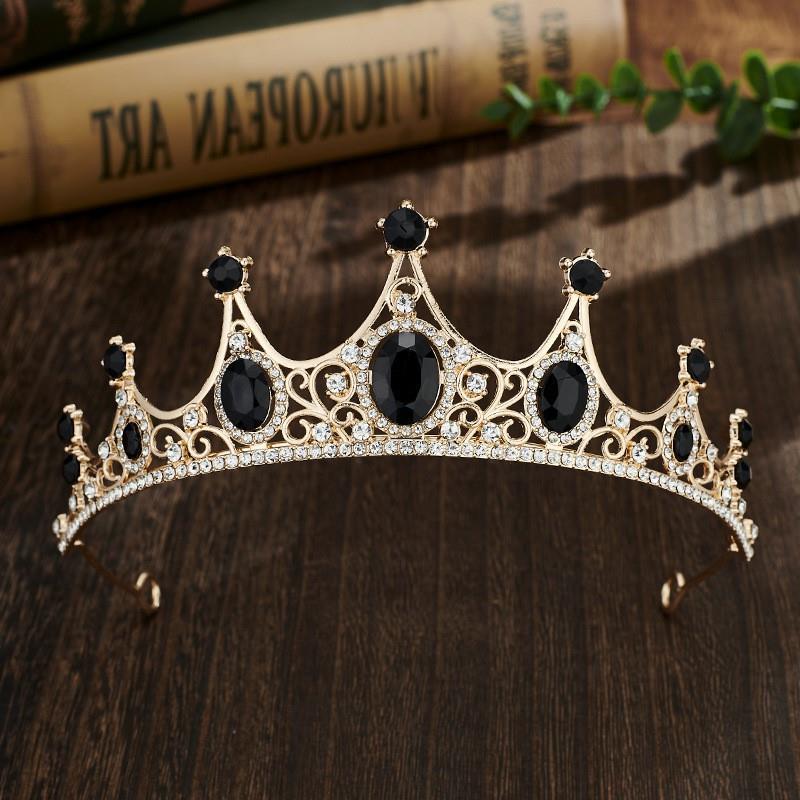 

New Retro Crown Tiara for Children Princess Birthday Crown Headband Photo Catwalk Performance Accessories
