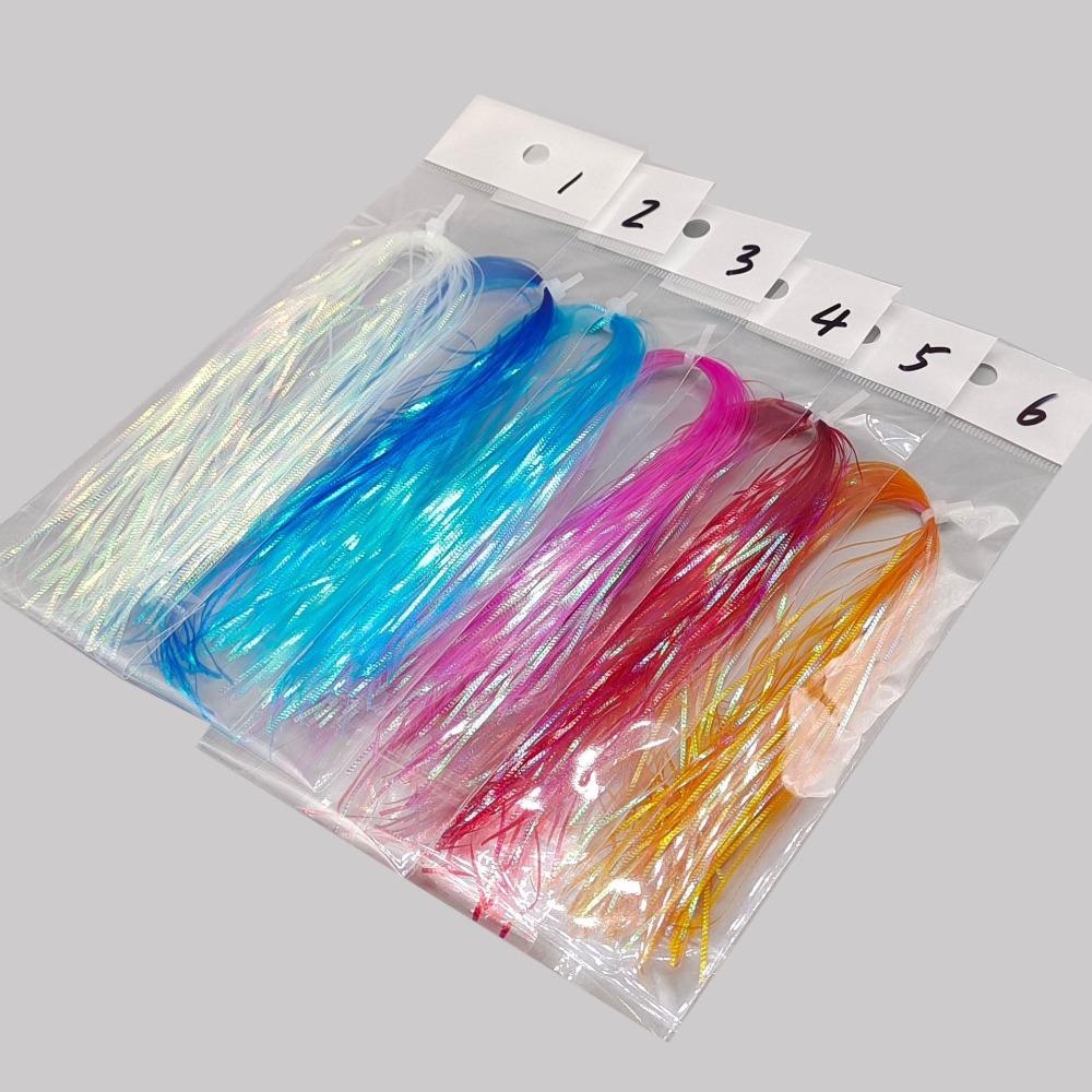 bright filaments Fly Tying Materials Flash Lure Making Material New Holographic Tinsel