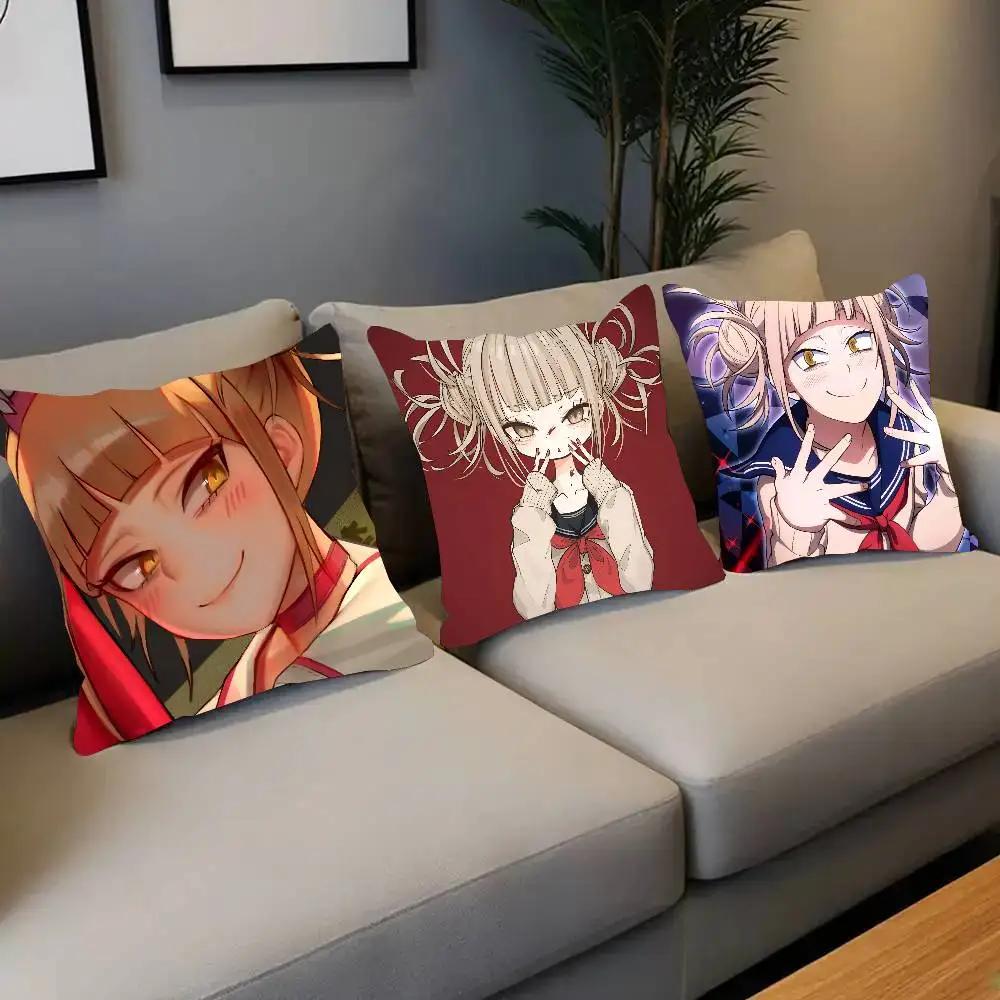 Anime My Hero Academia Himiko Toga Pillow Case Square Pillow Bedroom Sofa Leisure Comfort Cushion Home Decoration