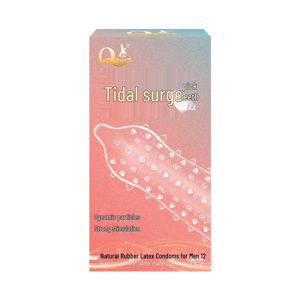 Q-point Hyaluronic Acid 001 Large Particle Delay Condoms - Long-lasting Contraceptives for Adults