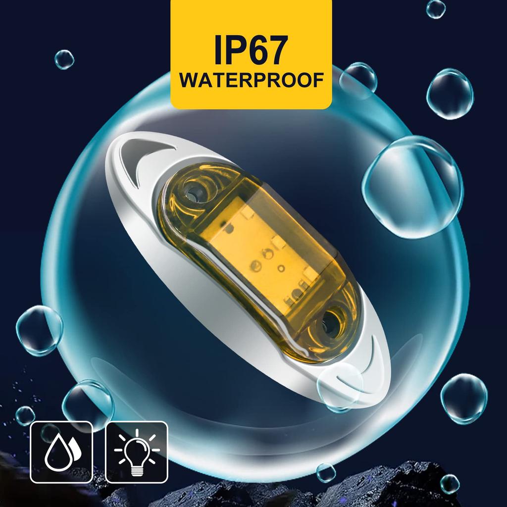 LED Sidomarkeringsljus 6 LED Lastbils Positionsljus 12V