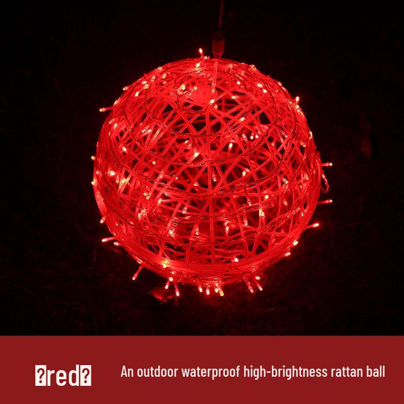 

Водонепроницаемые светодиодные гирлянды из ротанговых шаров на солнечной батарее для ландшафтного освещения и украшения деревьев High Brightness 220V 20CM