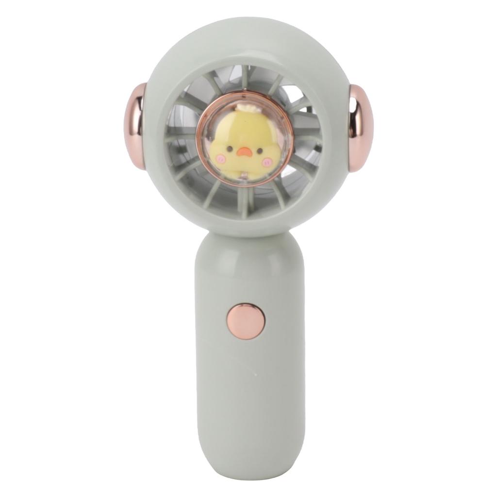 Handheld Portable Fan USB Charging Animal Cartoon Pattern Low Noise Adjustable Hand Fan for Outdoor Travel
