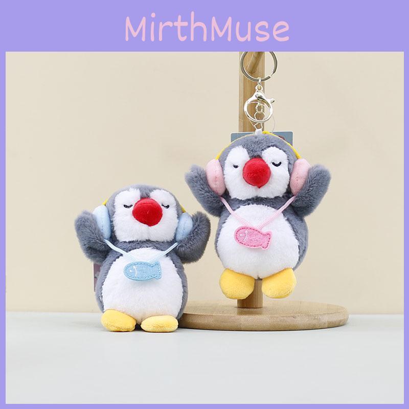 Adorable Plush Penguin Keychain Cute Cartoon Headphone Holder Fluffy Doll Accessory