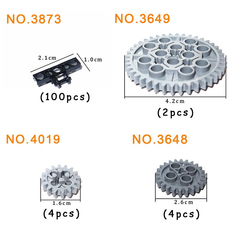 Link Chain Tank Belt Technical Parts Track Wheels Truck Car Gear Set Building Blocks MOC Bulk Brick Toys 3711 88323 57520 24375