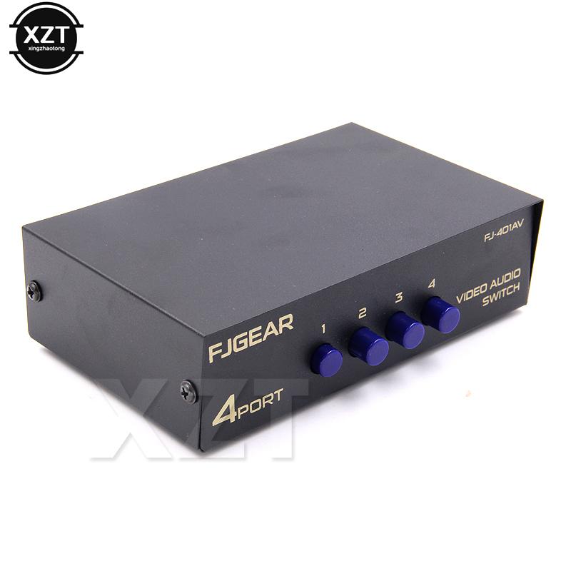 High Quality New 2 or 4 or 8 Ports AV Audio Video RCA 4 Input 1 Output Switcher Switch Selector Splitter Box for STB DVD HDTVGood Product