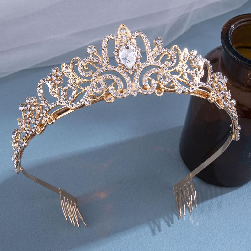 Wedding Headwear Crown Yiwu Water Diamond Jewelry Bride's Crown  Bride's Headwear