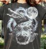 Vintage Alligator Crocodile Moon 90s Graphic Style Comfort Colors® Tshirt, Retro Animal Lover Faded Tee, Y2K Nature Streetwear