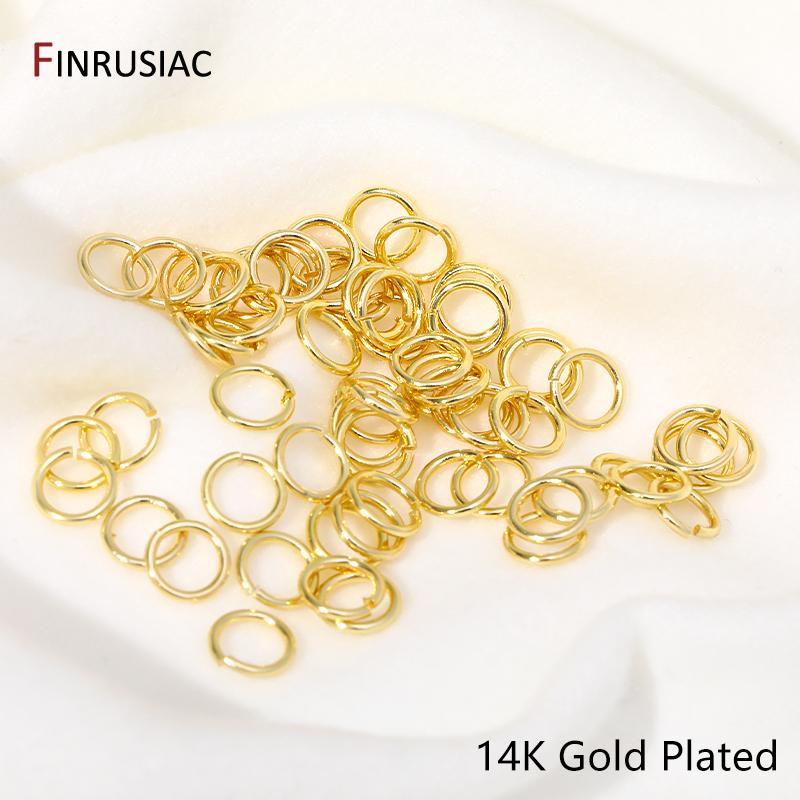Wholesale 14K/18K Gold Plated Brass Open Jump Rings Split Rings Connector Rings For DIY Fashion Jewelry Making Findings