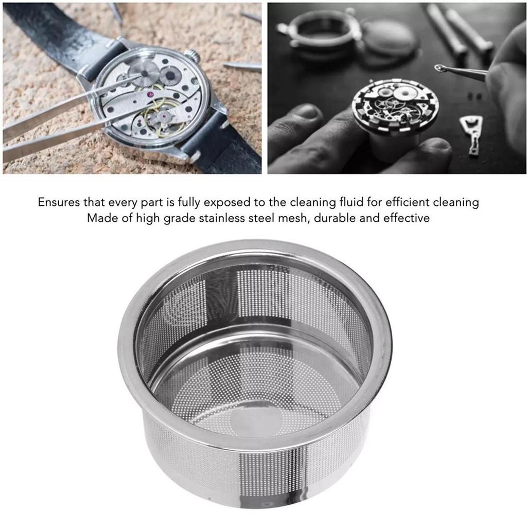 Watch Parts Cleaner Basket Fine Mesh Multifunctional Accessories Stainless Steel Efficient Repair