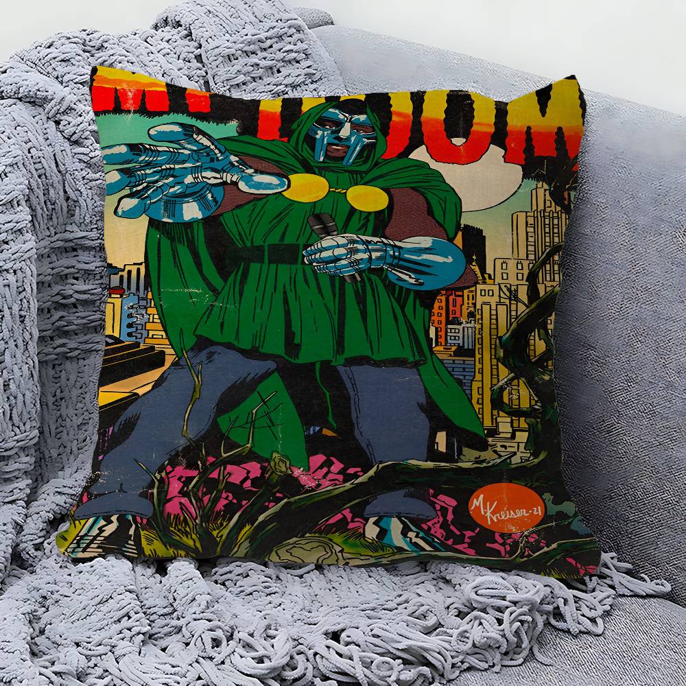 MF Doom Комикс Декоративная Эстетика Комнаты Наволочка Домашний Декор Спальня Диван Кровать Диванная Подушка Чехол 45x45 30cmx30cm