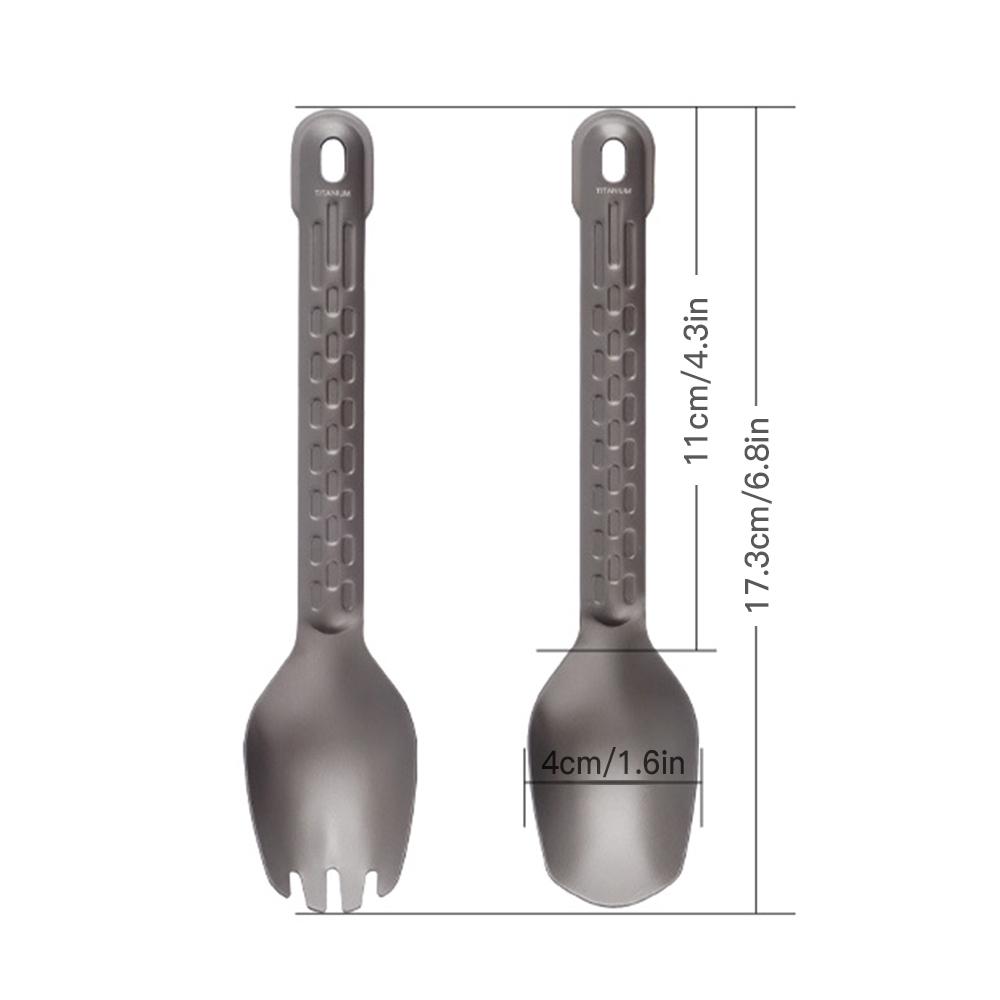 Titanium Spoon Lightweight Dinner Spoon Cutlery Flatware for Home Outdoor Camping Hiking Backpacking Picnic