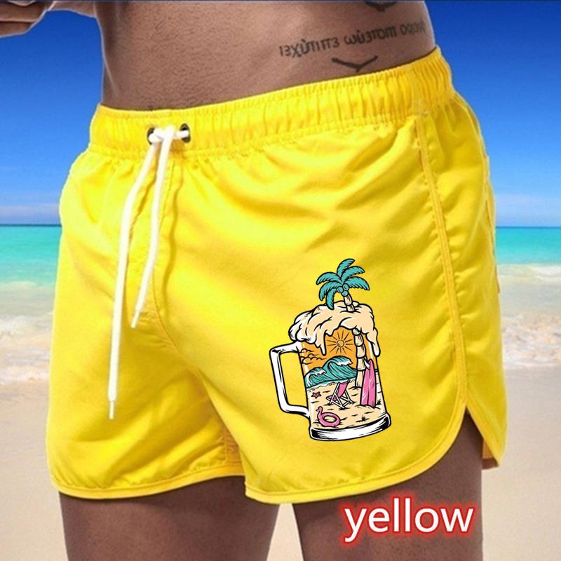 BBK-75 Summer New Men's Quick-Drying Swim Trunks Sports Pants Swimwear Beach Shorts Jogging Shorts Sports Creative Basketball Print