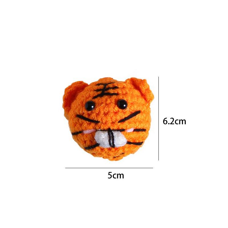 Charming Crochet Fruit Keychain: Persimmon & Strawberry Wool Pendants