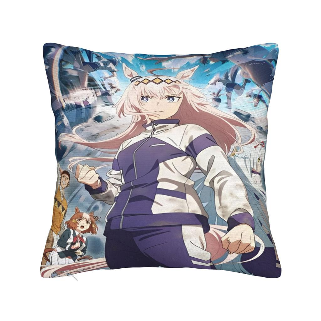 Car Decorations Uma Musume Anime Cartoon Pillowcases Merch Pillow Cover Square Multiple Sizes