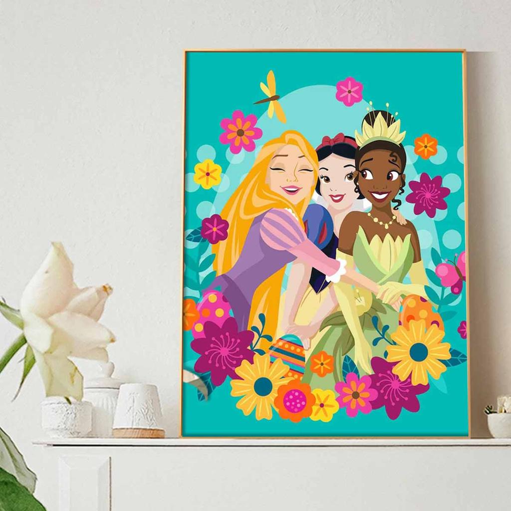 DIY Diamond Painting Beautiful Princesses Cross Stitch Kit Mosaic Art Diamond Painting Full Circle Diamond Home Decoration