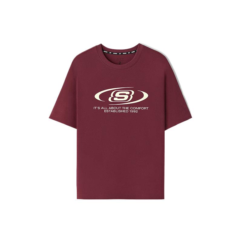 Skechers Round Neck Breathable Short Sleeve T-Shirt Unisex tops L226U064-003T S