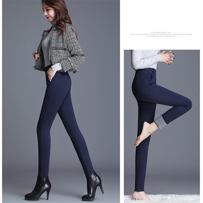 2022 Winter Women's Pants Classic Vintage High Waist Fashion Skinny Leggings Pencil Pants Stretch Trousers Femme Casual Legging