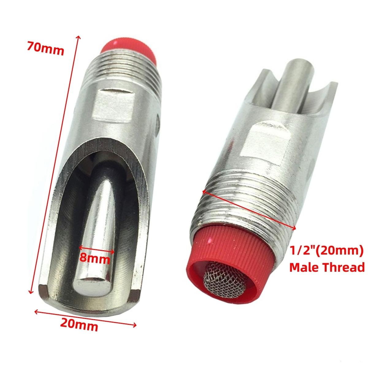 With Filter Stainless Steel Duckbill Type Pig Nipple Automatic Sheep Waterer Drinker 1/2  Male Thread Pig Drinking Sprouter 1Pc