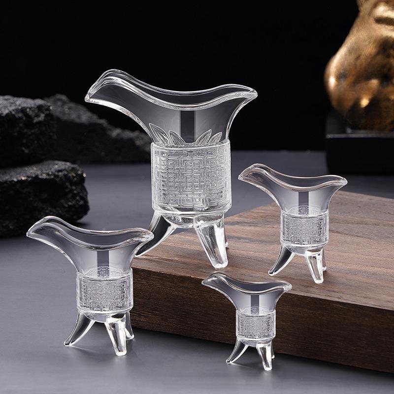 4pcs Sets Ancient Imperial Wine Cups Korean Style Whiskey Glass Glasses Retro Duke Cup Creative Wine Mug Classical Drinkware