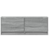 Wall Mounted TV Cabinet with LED Lighting Grey Sonoma 100 x 31 x 35 cm
