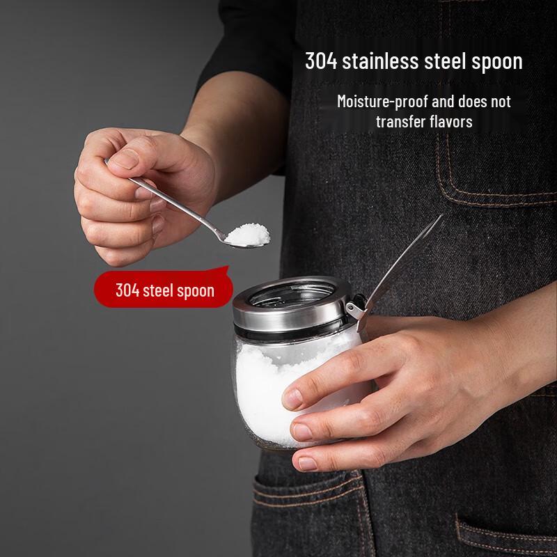 Meichu 11-Piece Stainless Steel & Glass Seasoning Set