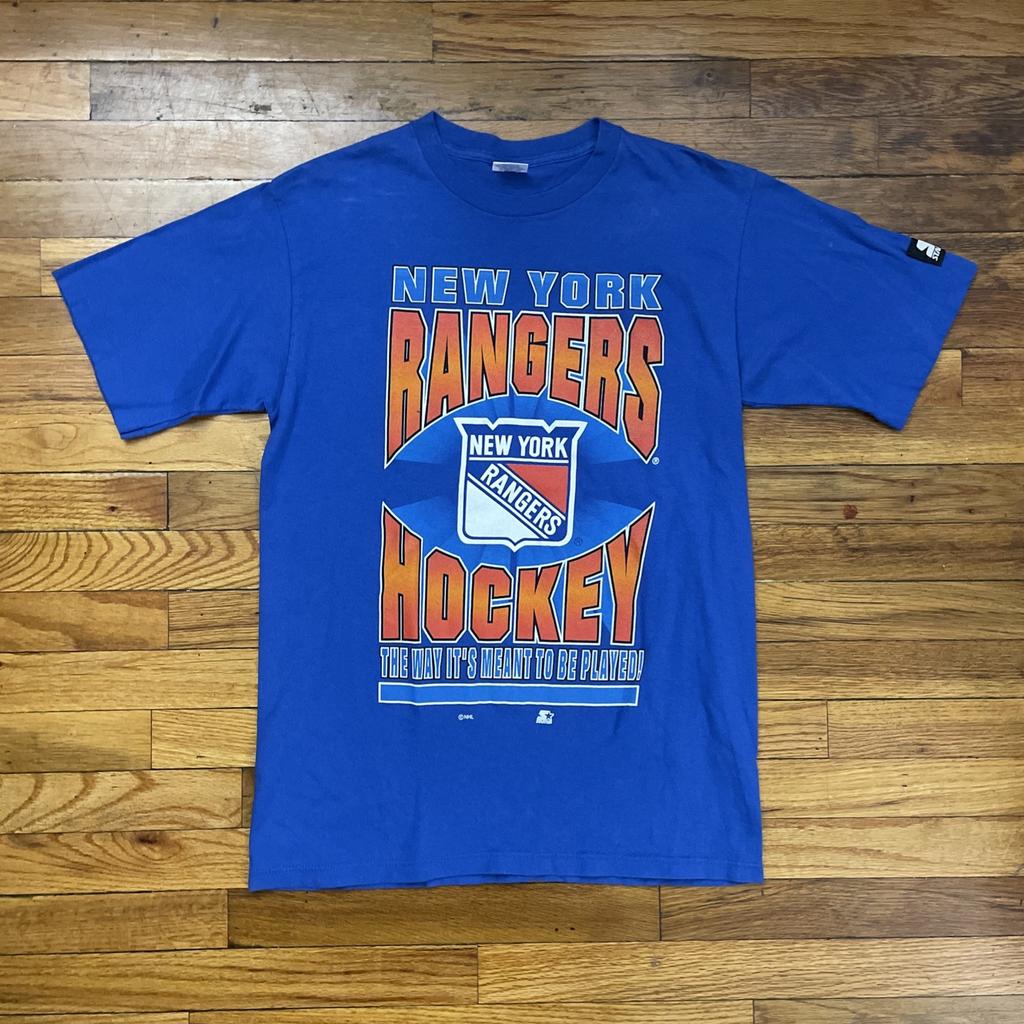90’s Vintage Starter NHL New York Rangers Hockey Graphic T Shirt Size M VTG Unisex T-Shirt