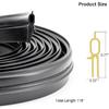Rv Roof Vent Seal Vinyl Seal Rv Sealfor Ventline, Hengs and Camco Roof Vents (118INCH, Black)