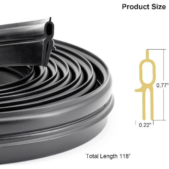 Rv Roof Vent Seal Vinyl Seal Rv Sealfor Ventline, Hengs and Camco Roof Vents (118INCH, Black)
