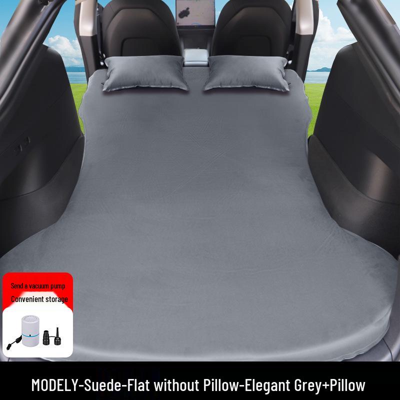 Uppblåsfri bilmadrass för Tesla Model Y/3: Resesäng för bakluckan för camping