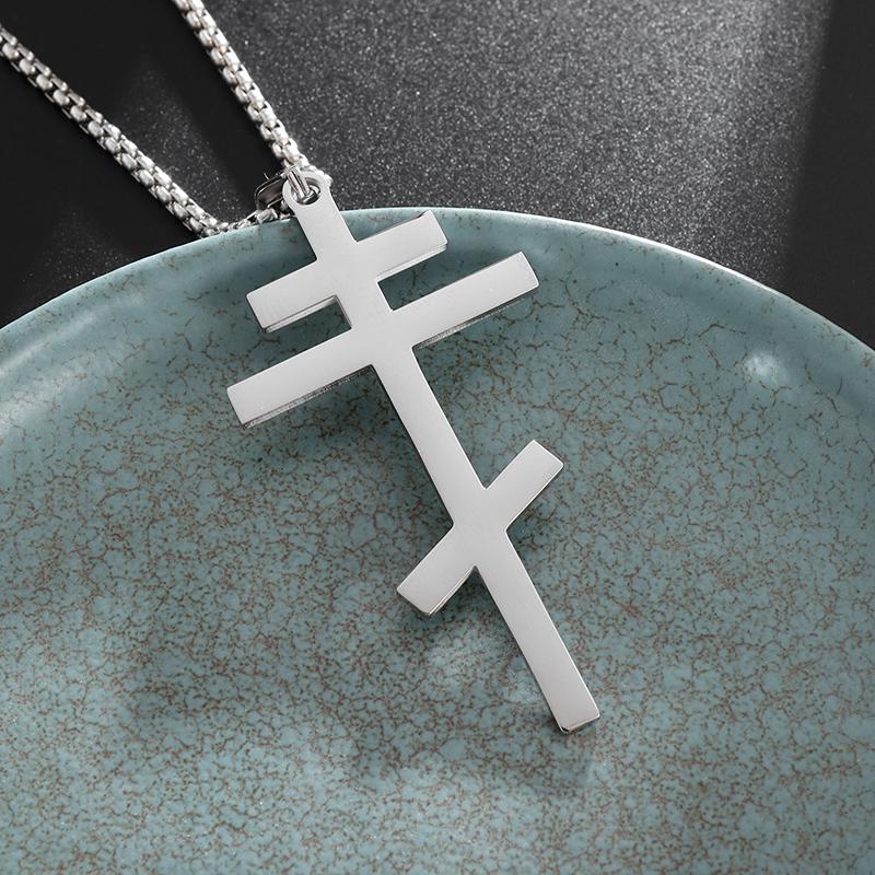 Męski Punkowy Najnowszy Krzyż Rycerz Świątynny Klasyczny Wisiorek Naszyjnik Męski Amulet Biżuteria