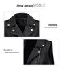 European & American Women's Short Leather Lapel Jacket: Autumn Fashion Vest Coat with Custom Patterns