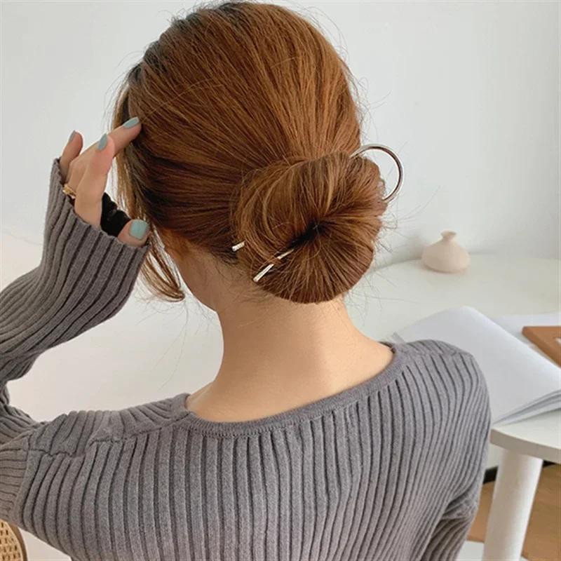 U-Shaped Small Hairpin Minimalist Hair Fork Alloy Hair Stick Trendy Hair Clip Hair Accessory