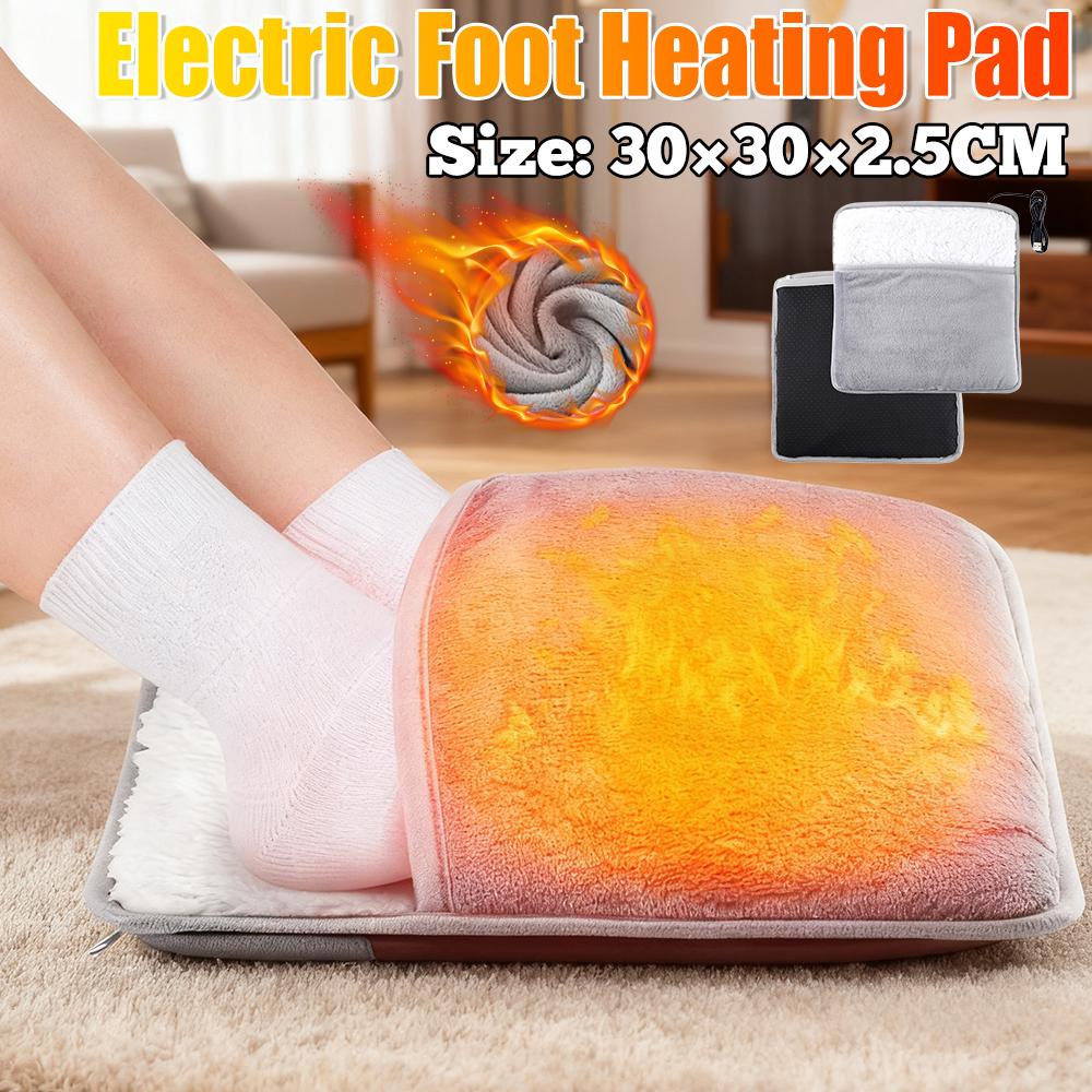 Electric Foot Heating Pad Portable Winter Soft  Foot Washable Heater Foot Warming Mat Winter Warm Blanket for Home Office